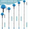 12 Ft Duster, Cobweb Duster with Extension Pole, Medium Stiff Bristles Cobweb Duster Head & 12-Feet Stainless Steel Pole Ceiling Fan Duster with Universal Joint for Outdoor Indoor Cleaning view 2