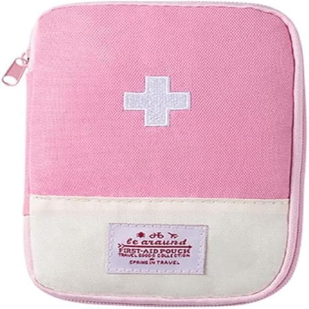 1 Pack Pink-Small First Aid Bag Empty,Empty First Aid Pouch, Mini Portable Medical Bag for Outdoor Camping Hiking Traveling Emergency Bag First Aid Kits,First Aid(Sports and Outdoors)