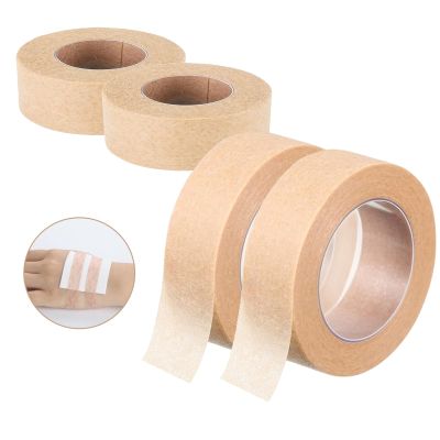 4 Rolls Micropore Paper Tape, 1.25cm Wide Tan Microporous Tape Flexible Skin Tape Micropore Fabric Tape Breathable Self Adhesive Hypoallergenic Tape Bandage for Sensitive Skin