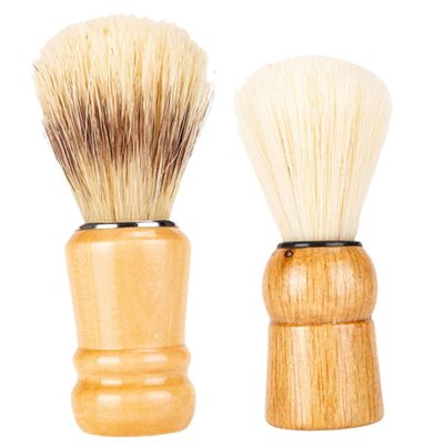 Healvian 10pcs Wood Handle Shaving Brush for Men Shave Brush Shave Accessory for Daily Grooming Routine