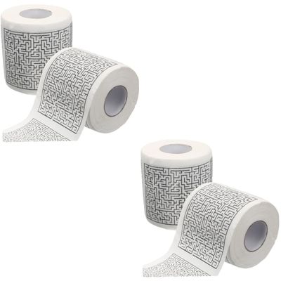 Anneome 4rolls Supple Toilet Papers Print Roll Bathroom Napkin Paper Tissue for Toilet