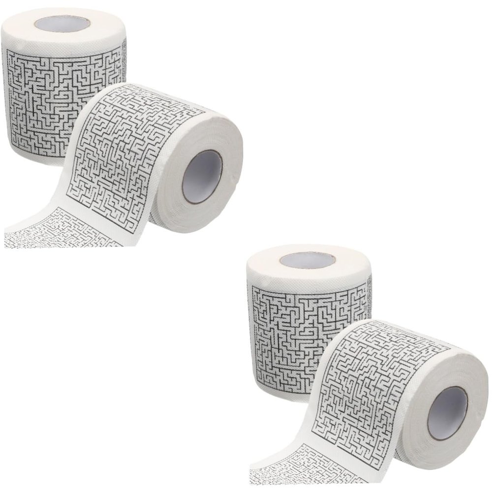 Anneome 4rolls Supple Toilet Papers Print Roll Bathroom Napkin Paper Tissue for Toilet