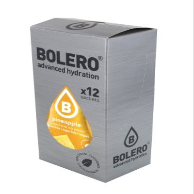 Bolero Instant Drink Pineapple Flavour, Box of 12 Sachets (12x3g) Sugar-Free, Sweetened with Stevia + Vitamin C | Suitable for Children and Diabetics | Gluten-Free