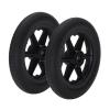 1 Pair 12in Wheelchair Rear Wheel Replacement Parts, 12 1/2  2 1/4 Solid Urethane Tire for Manual Wheelchairs, ABS Wheel Hub view 1