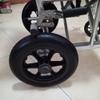 1 Pair 12in Wheelchair Rear Wheel Replacement Parts, 12 1/2  2 1/4 Solid Urethane Tire for Manual Wheelchairs, ABS Wheel Hub view 2
