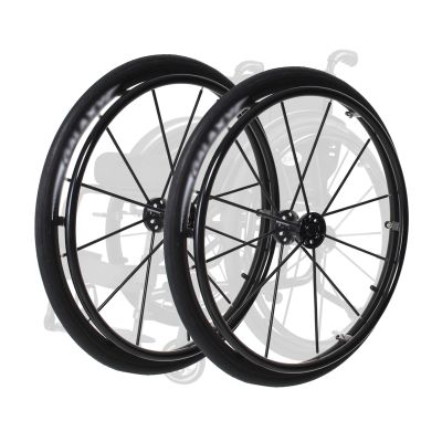 2Pcs 24in Inflatable Rear Wheel Replacement, 24  1 Anti-Slip Polyurethane Tires, Black Aluminum Alloy Wheel Hub with Bearing