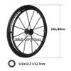 2Pcs 24in Inflatable Rear Wheel Replacement, 24  1 Anti-Slip Polyurethane Tires, Black Aluminum Alloy Wheel Hub with Bearing view 3