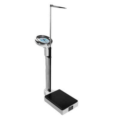 Analog Body Weight Scale with Height Bar, Adjustable Aluminum - Ideal for Medical Centers and Gyms - Mechanical Scale for Accurate Measurements