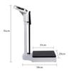 Analog Body Weight Scale with Height Bar, Adjustable Aluminum - Ideal for Medical Centers and Gyms - Mechanical Scale for Accurate Measurements view 2
