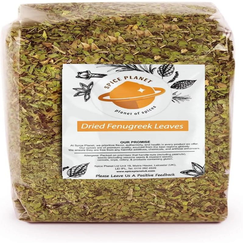 Dried Fenugreek Leaves | Methi Leaves Premium Quality by Spice Planet 25g-1.9kg (200, Grams)