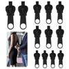 12PCS Zipper Repair Kit 3 Sizes Instant Zipper Rescue Zip Puller Replacement Fix for #3#5#8 Zipper Luggage, Backpacks, Jackets, Jeans, Extension & Fixing, Black, No Tools Needed view 1