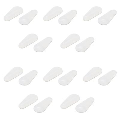 10 Pairs Adhesive Eyeglasses Nose Grips Adhesive Silicone Anti-Slip Nose Pads Relieve Pressure Soft Foam Nose Pads for Eyeglass and Sunglasses Clear