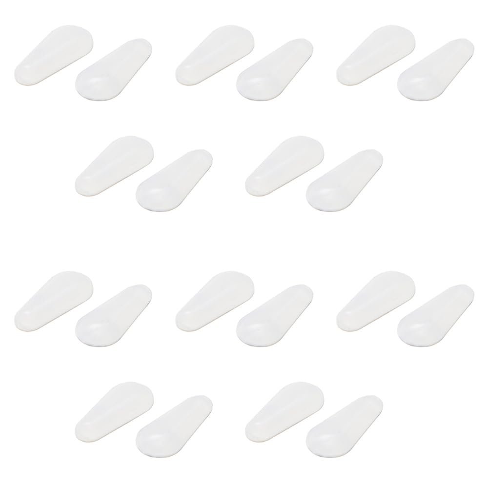 10 Pairs Adhesive Eyeglasses Nose Grips Adhesive Silicone Anti-Slip Nose Pads Relieve Pressure Soft Foam Nose Pads for Eyeglass and Sunglasses Clear
