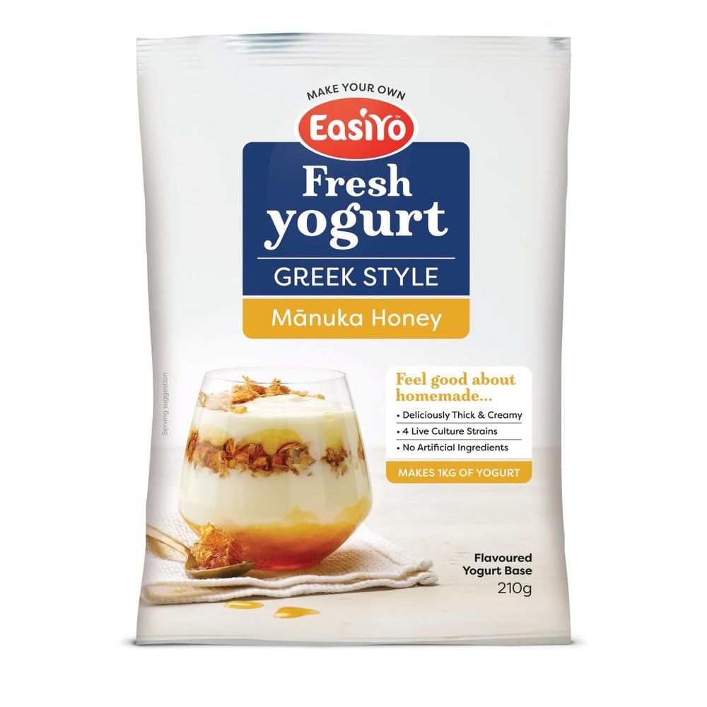 Easiyo Greek Style Manuka Honey Flavoured Yogurt Mix Sachet 210g For Use With EasiYo Yogurt Makers