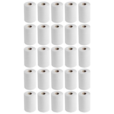 24 Rolls X White Kitchen Roll 300 Sheets Each Roll Embossed Centerfeed Paper Towel Super Absorbent 2-Ply Kitchen Paper Rolls for Cleaning and Wiping Double Layer Paper Towels for Home, Office