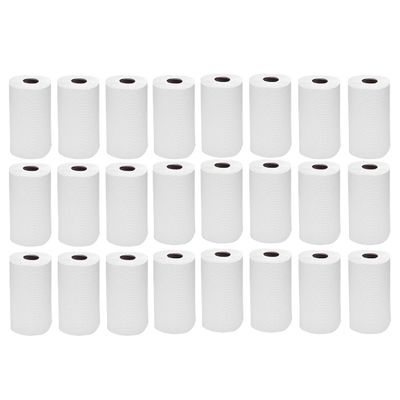 2-Ply White Kitchen Rolls Paper Roll 200 Sheets Embossed Centerfeed Rolls - Hygiene, High Absorbent, Durable Multipurpose Household Paper Towel Ideal for Kitchen Restroom Office (Pack of 25 Rolls)