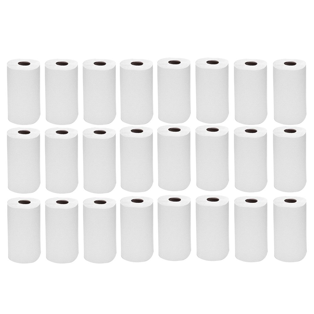 2-Ply White Kitchen Rolls Paper Roll 200 Sheets Embossed Centerfeed Rolls - Hygiene, High Absorbent, Durable Multipurpose Household Paper Towel Ideal for Kitchen Restroom Office (Pack of 25 Rolls)