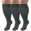 JOHNDA Plus Size Compression Sock for Men and Women Wide Calf Graduated Compression Stockings for Support Flight Travel Running Pregnancy Sports Edema Nurses Athletic 20-30 mmHg 3 Pairs view 1