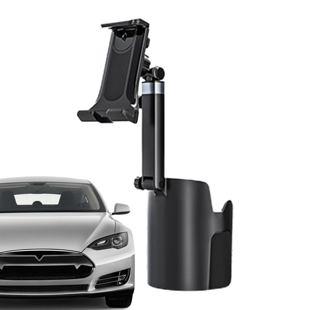 Car Cup Phone Holder,2-in-1 Rotatable Car Phone Holders - Easy To Install Fast Swivel 360 Rotatable, Adjustable Base Low Profile Fits All Cell Phone