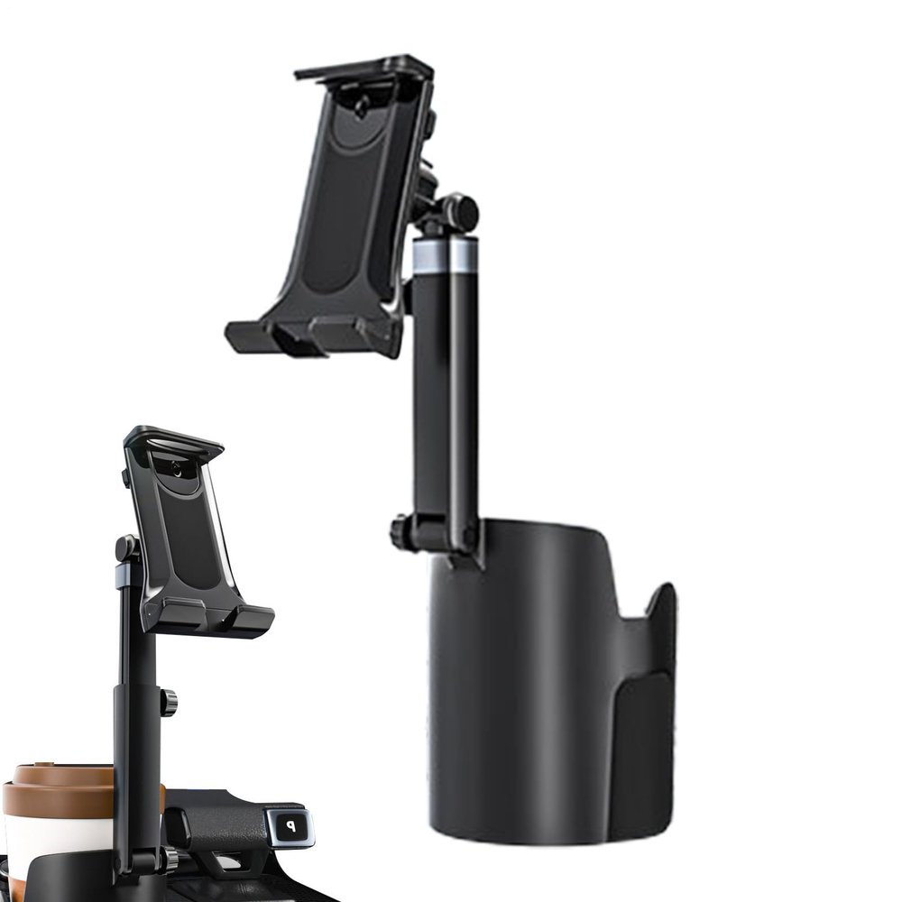Car Cup Phone Holder, Car Cup Holder Phone Holder, Drink Bottles and Phone Holder, Easy Installation, 360 Degree Rotation, Adjustable Height