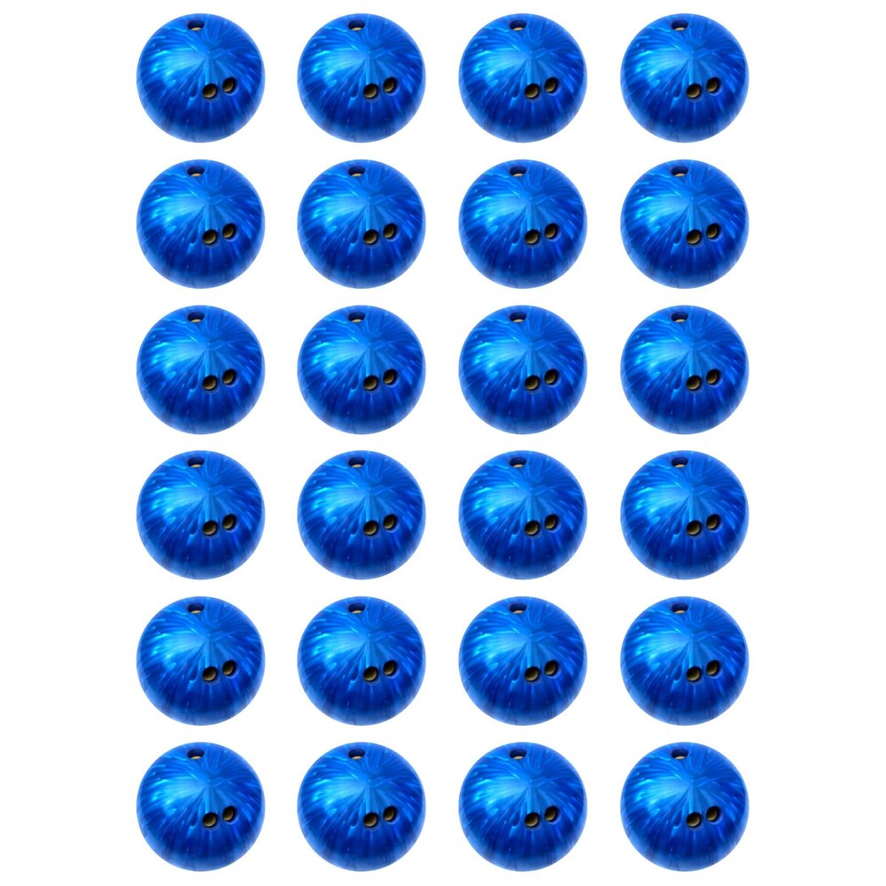 24 x Bowling Ball - BLUE Edible Wafer or Icing Cupcake Toppers Fun Sports Hobby Party Cake Decorations Perfect For Brownies Cookies Muffins & More! (Edible Wafer Card)