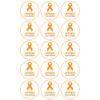 15 x Appendix Cancer Ribbon Edible Wafer or Icing Cupcake Toppers Party Cake Decorations Perfect For Brownies Cookies Muffins & More! (Premium Icing Sheet) view 1