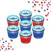 Aeroplane Kids Party Blue PERSONALISED Cake or Cupcake Icing Toppers - Birthday Cake Decorations Perfect For Cakes Brownies Cookies Muffins & More! (35 x Circle Cupcake Toppers (3.5cm x 3.5cm)) view 3
