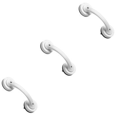 Anneome 3pcs Shower Handles for Elderly Suction Grab Rails Bathroom Safety Hand Rail Easy Install for Marble Tile Glass