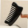 HAPINARY 3pcs Natural Ox Horn Facial Dry Scalp Treatment Massage Comb Hair Scalp Massager Shampoo Brush Portable Hair Comb for Women Men view 3