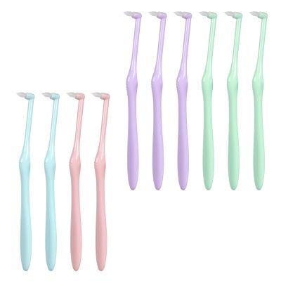 10 Pcs Interspace Toothbrush Single Tufted Toothbrush DBOO Slim Interspace Teeth Brush for Detail Cleaning and Orthodontic Braces
