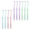 10 Pcs Interspace Toothbrush Single Tufted Toothbrush DBOO Slim Interspace Teeth Brush for Detail Cleaning and Orthodontic Braces view 1