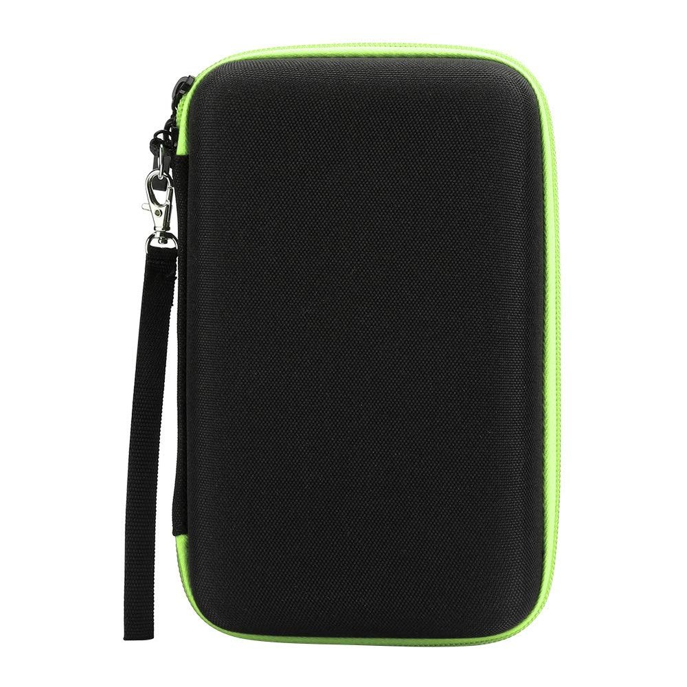 Bewinner Portable Shaver Case, Electric Shaver Storage Bag, Nylon and TPU Case Organizer with Drop Resistance for QP2520/90/70 Hair Shaving Tool (Black Green)