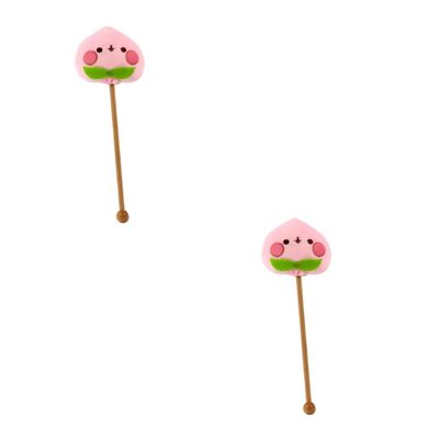 Healvian 2pcs Plush Cartoon Massage Hammer for Muscle Relief Featuring Fruit Pattern Design Use as Shoulder Massager Back Massager