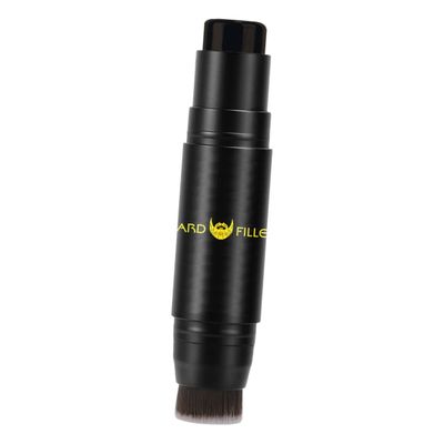 WOONEKY 2-in-1 Large Beard Shaping Concealer and Thickening Stick Deep Brown for Portable Beard Filler Tool for Facial Hair and Styling