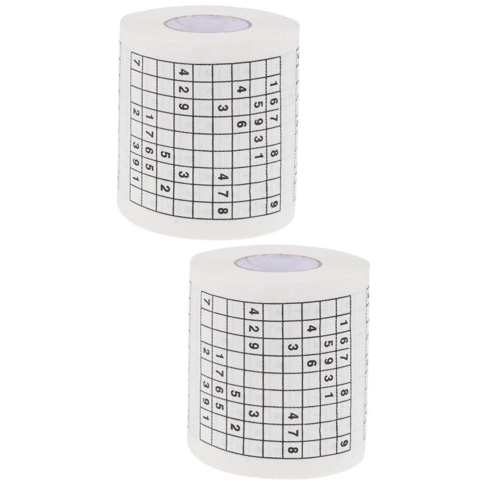 HAPINARY 2pcs Funny Patterned Bathroom Tissue Paper Roll Creative Design Toilet Paper Soft Comfortable for Home Cafe Shop Restaurant