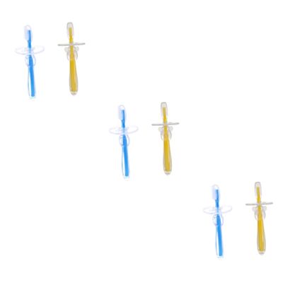 HAPINARY 6pcs Silicone Toothbrush for Training Bristles for First Toothbrush for Childs at Home