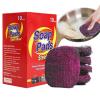 10 Pack Soap Filled Scourer Pads, Stainless Steel Soap Filled Pads, Steel Wool Cleaning Scrub, Stain And Grease Cutting Scouring Sponges for Pots, Pans and Cookers view 1