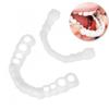 Brigtviee 2 Pairs Clip In Veneers Teeth, Smile Teeth Veneers Top And Bottom Snap On Dentures,Adjustable Snap-On Dentures Clip Braces Artificial Teeth Whitening Women With Bad Teeth view 4
