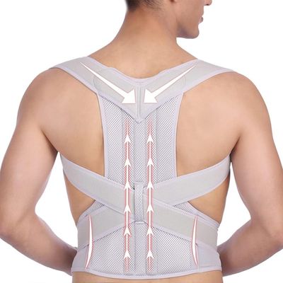 SHGDAIO Plus Size Posture Corrector For Women And Men, Back Straightener, Hunchback Correction, Spine Corrector, Back Pain Relief, Support Brace For Neck, Shoulder, And Back (Grey XL)