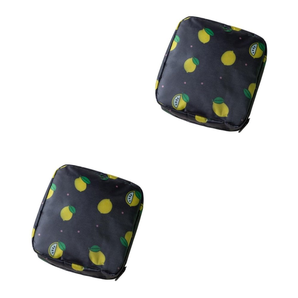Anneome 2pcs Ladies Wash Bag Zippered Pouch for Sanitary Napkins Menstrual Pad Diaper Bag