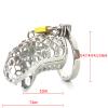 Chastity Belt Chastity Cage Cock Cage Chastity Cage Metal Surface Hollow Construction Breathable and Comfortable Made of 304 Stainless Steel BDSM Fetish Slave(50 mm) view 3