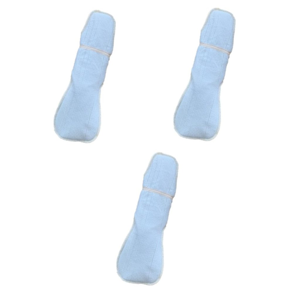 Anneome 3pcs Cotton Menstrual Pad Comfortable Washable Reusable Sanitary Pads Against Side Leakage for Women Random Color