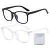2 Pieces of Anti-Blue Light Glasses and 1 Piece of Glasses Cloth, Reading Glasses, Anti-Fatigue Glasses, Computer Glasses, Blue Light Protective Glasses, Anti-Glare Glasses, Fashionable Glasses view 1