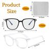 2 Pieces of Anti-Blue Light Glasses and 1 Piece of Glasses Cloth, Reading Glasses, Anti-Fatigue Glasses, Computer Glasses, Blue Light Protective Glasses, Anti-Glare Glasses, Fashionable Glasses view 2