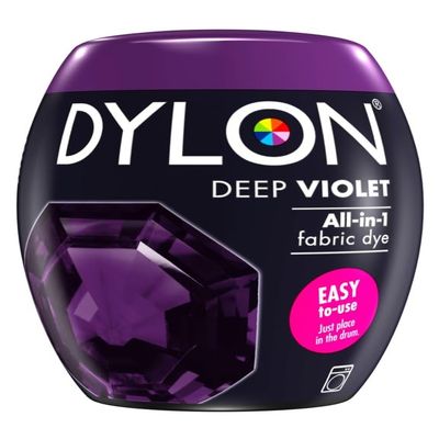 350g Machine Fabric Dye | All-in-1 Machine Dye Pod Fabric Wash for Coloring Clothes, Bed Sheets | Arts & Crafts, Textile, Home Decor, Intense Black (Deep Violet, 350 Gram)