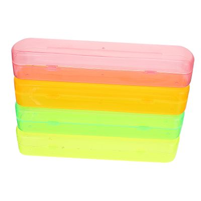 BCOATH 4pcs Travel Toothbrush Case Portable Toothpaste Container Candy Color Storage Box for Business Trip Outdoor Use