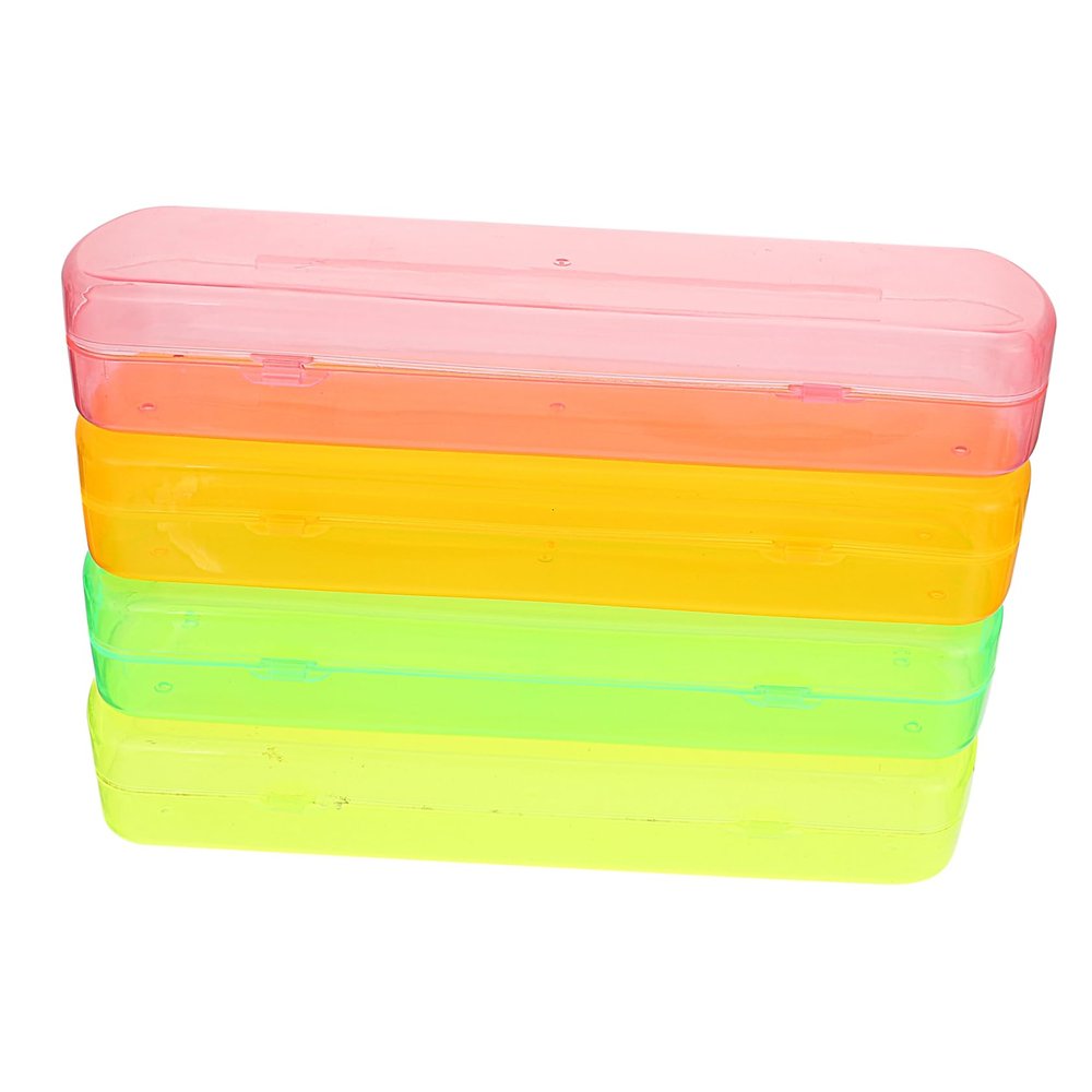 BCOATH 4pcs Travel Toothbrush Case Portable Toothpaste Container Candy Color Storage Box for Business Trip Outdoor Use