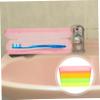 BCOATH 4pcs Travel Toothbrush Case Portable Toothpaste Container Candy Color Storage Box for Business Trip Outdoor Use view 2