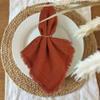 100piece 42x42cm Napkins Table Decoration Cotton Gauze Tea Towel Dining Place Mats Restaurant Supplies-Light Green view 2