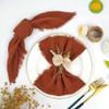 100piece 42x42cm Napkins Table Decoration Cotton Gauze Tea Towel Dining Place Mats Restaurant Supplies-Light Green view 3